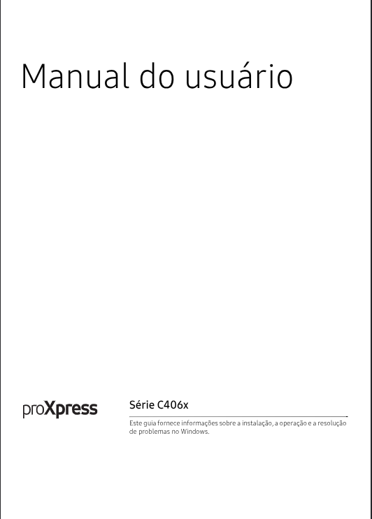 Manual  ProExpress Série C406x em PDF